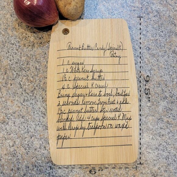 Personalized Cutting Board - Grandmas Handwritten Recipe Engraved - Picture 4 of 5